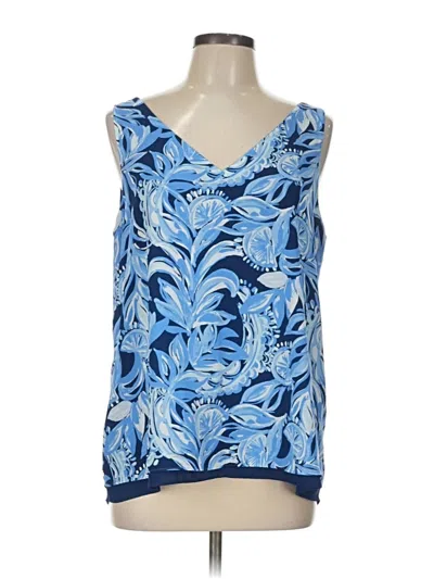 Pre-owned Lilly Pulitzer Sleeveless Blouse In Blue