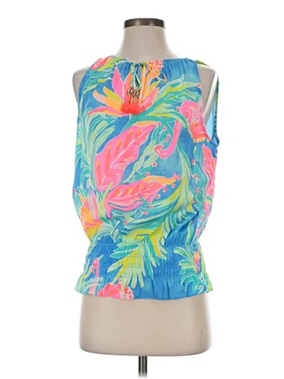 Pre-owned Lilly Pulitzer Sleeveless Blouse In Blue