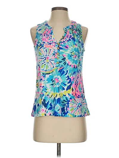 Pre-owned Lilly Pulitzer Sleeveless Blouse In Blue