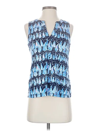 Pre-owned Lilly Pulitzer Sleeveless Blouse In Blue