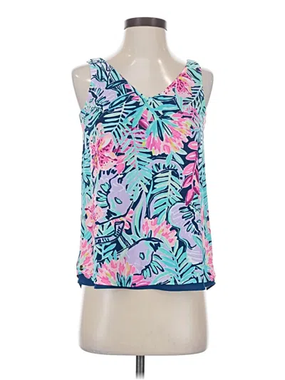 Pre-owned Lilly Pulitzer Sleeveless Blouse In Blue