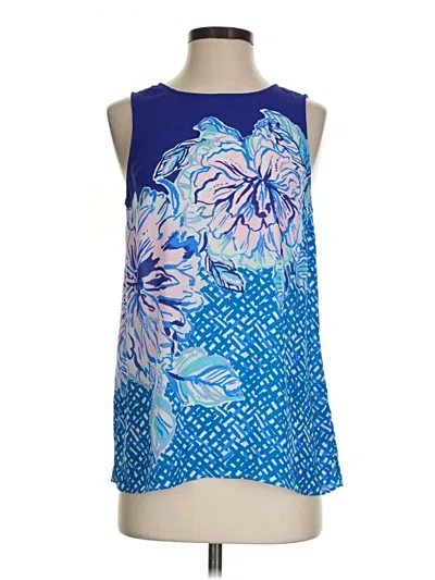 Pre-owned Lilly Pulitzer Sleeveless Blouse In Blue