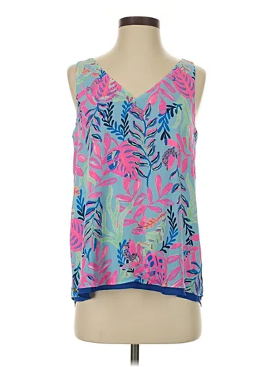 Pre-owned Lilly Pulitzer Sleeveless Blouse In Blue