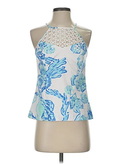 Pre-owned Lilly Pulitzer Sleeveless Blouse In Blue