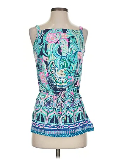 Pre-owned Lilly Pulitzer Sleeveless Blouse In Blue