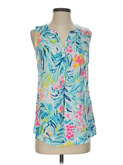 Pre-owned Lilly Pulitzer Sleeveless Blouse In Blue