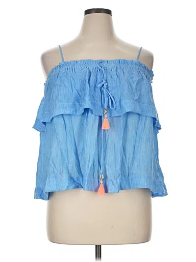 Pre-owned Lilly Pulitzer Sleeveless Blouse In Blue