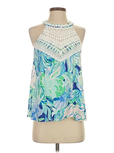 Pre-owned Lilly Pulitzer Sleeveless Blouse In Blue