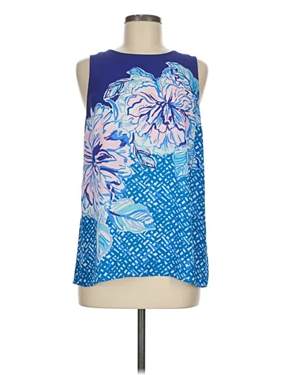 Pre-owned Lilly Pulitzer Sleeveless Blouse In Blue