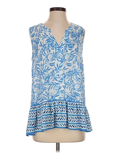 Pre-owned Lilly Pulitzer Sleeveless Blouse In Blue
