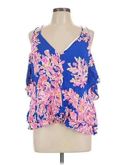 Pre-owned Lilly Pulitzer Sleeveless Blouse In Blue