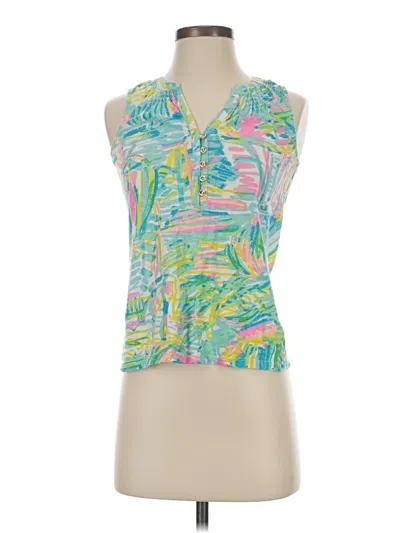 Pre-owned Lilly Pulitzer Sleeveless Blouse In Green