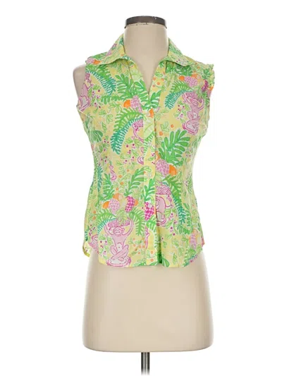 Pre-owned Lilly Pulitzer Sleeveless Blouse In Green
