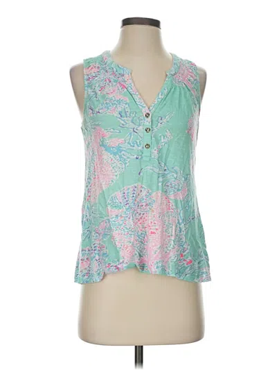 Pre-owned Lilly Pulitzer Sleeveless Blouse In Green