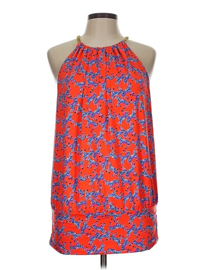 Pre-owned Lilly Pulitzer Sleeveless Blouse In Orange