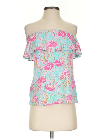 Pre-owned Lilly Pulitzer Sleeveless Blouse In Teal