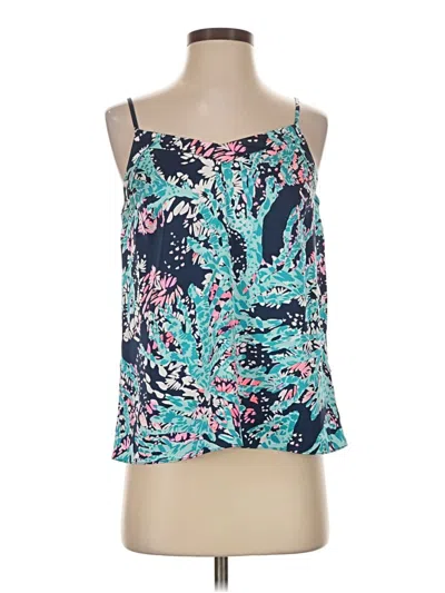 Pre-owned Lilly Pulitzer Sleeveless Blouse In Teal