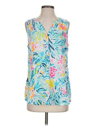 Pre-owned Lilly Pulitzer Sleeveless Blouse In Teal