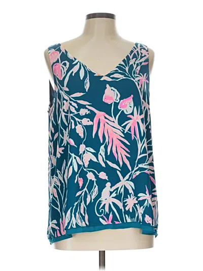 Pre-owned Lilly Pulitzer Sleeveless Blouse In Teal