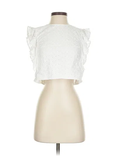 Pre-owned Lilly Pulitzer Sleeveless Blouse In White