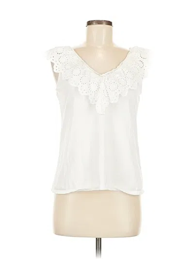 Pre-owned Lilly Pulitzer Sleeveless Blouse In White