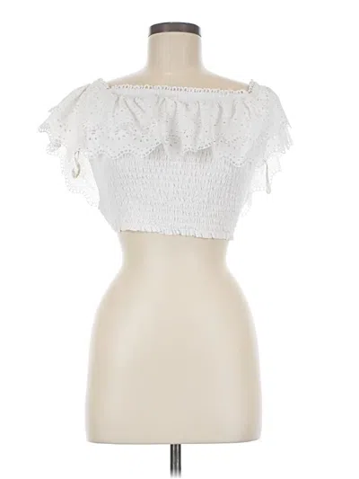 Pre-owned Lilly Pulitzer Sleeveless Blouse In White