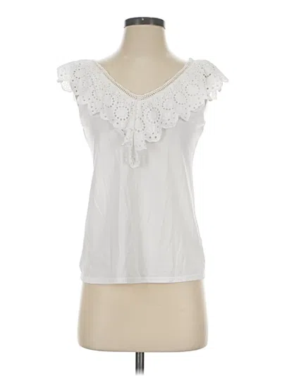 Pre-owned Lilly Pulitzer Sleeveless Blouse In White