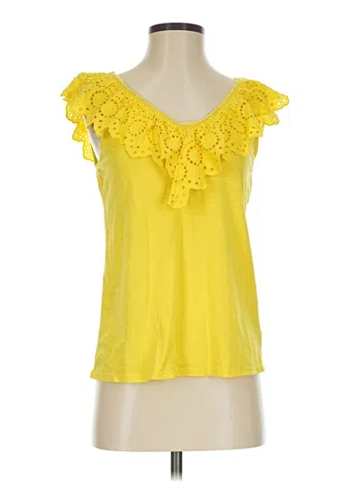 Pre-owned Lilly Pulitzer Sleeveless Blouse In Yellow