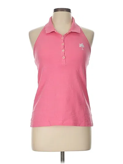 Pre-owned Lilly Pulitzer Sleeveless Button Down Shirt In Pink