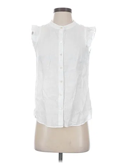 Pre-owned Lilly Pulitzer Sleeveless Button Down Shirt In White