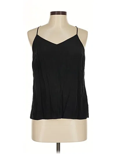 Pre-owned Lilly Pulitzer Sleeveless Silk Top Black Halter Neckline Tops