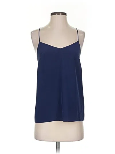 Pre-owned Lilly Pulitzer Sleeveless Silk Top Blue Halter Neckline Tops