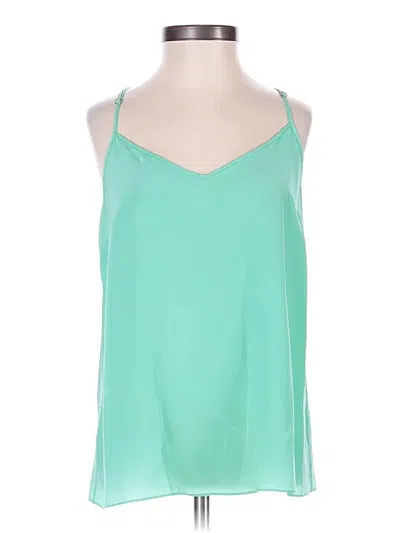 Pre-owned Lilly Pulitzer Sleeveless Silk Top Green Halter Neckline Tops