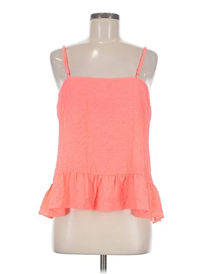Pre-owned Lilly Pulitzer Sleeveless Top Orange Halter Neckline Tops