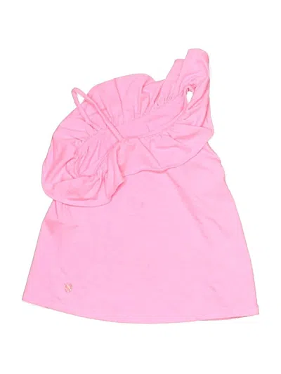 Pre-owned Lilly Pulitzer Kids' Sleeveless Top Pink One Shoulder Neckline Tops