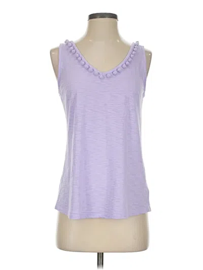 Pre-owned Lilly Pulitzer Sleeveless Top Purple Sweetheart Neckline Tops
