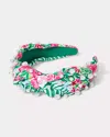 Lilly Pulitzer Slim Knot Embellished Headband In Green
