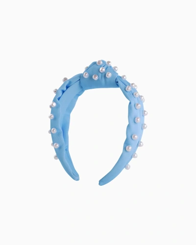 Lilly Pulitzer Slim Knot Embellished Headband In Hydra Blue