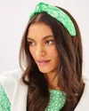 Lilly Pulitzer Slim Knotted Headband In Fauna Green Tulip To Tango Accessories Small
