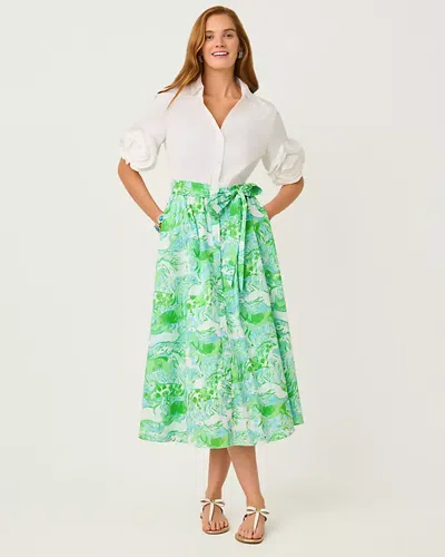 Lilly Pulitzer Sonaire Midi Shirtdress In Multi