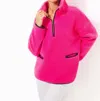 Lilly Pulitzer Soreen Sherpa Popover In Passion Fruit Pink In Multi