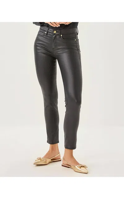 Lilly Pulitzer South Ocean High Rise Skinny Jean In Noir In Black