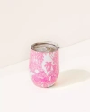 Lilly Pulitzer Stainless Steel Stemless Wine Tumbler In Resort White Pb Anniversary Toile