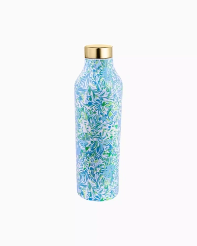 Lilly Pulitzer Stainless Steel Water Bottle In Hydra Blue Dandy Lions