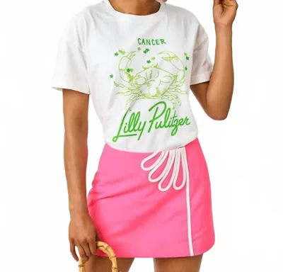 Lilly Pulitzer Stella Cancer Knit Top In White/green In Multi