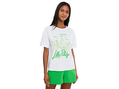 Lilly Pulitzer Stella Knit Top Women's Clothing Multi Cancer Graphic: Xs In White