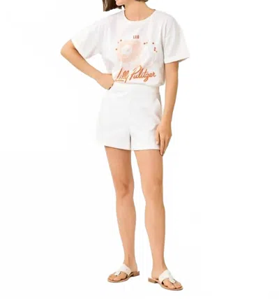 Lilly Pulitzer Stella Leo Knit Top In White/orange In Multi