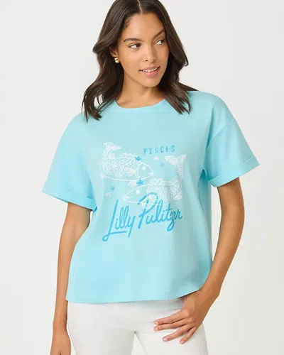 Lilly Pulitzer Stella Pisces Zodiac Knit Top In Blue