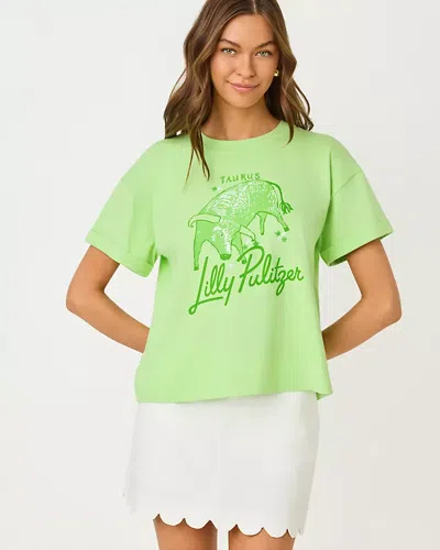 Lilly Pulitzer Stella Taurus Zodiac Knit Top In Green