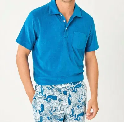 Lilly Pulitzer Stuff Harbor Polo Shirt In Nassau Blue